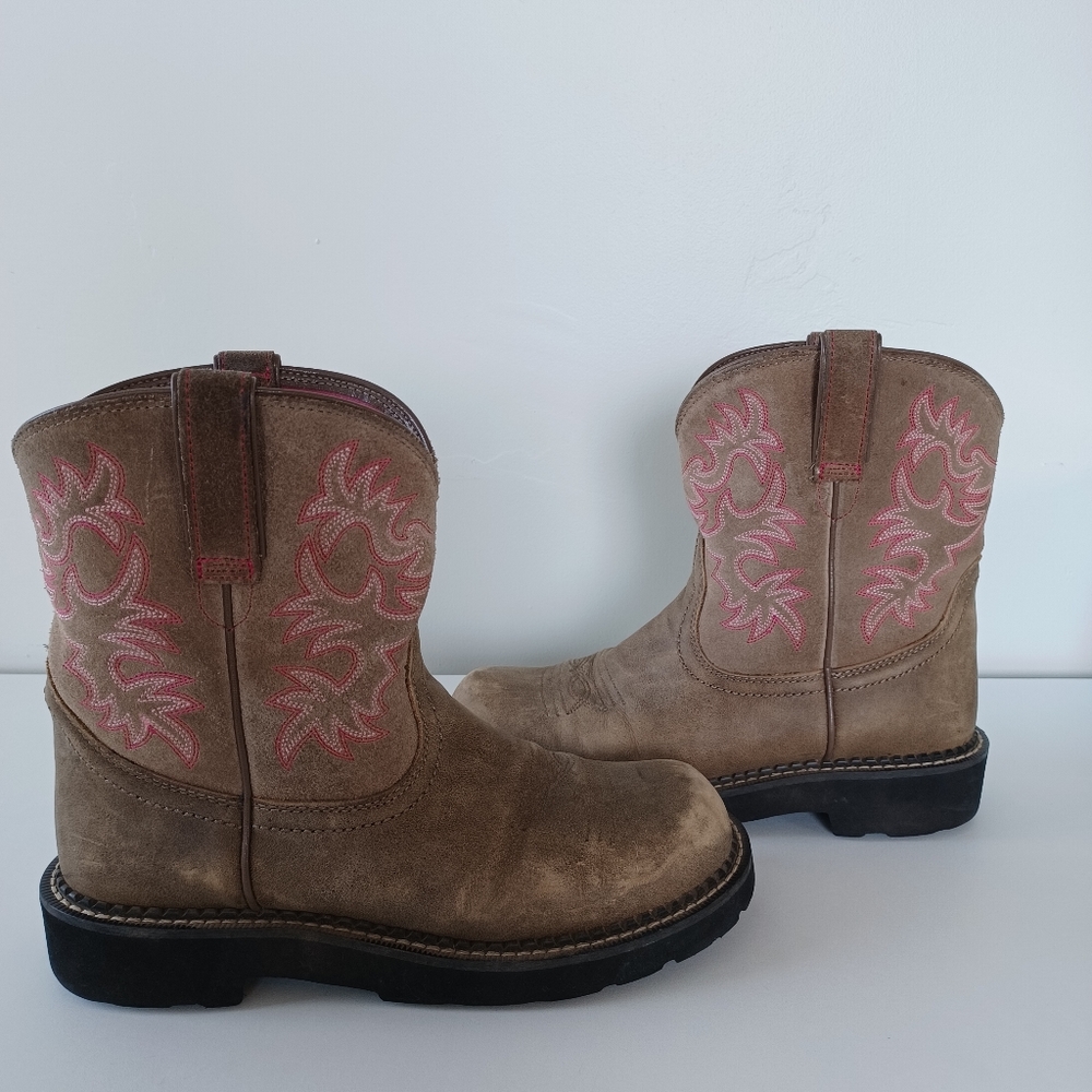 Ariat Fatbaby Bomber Leather Boots Size 9